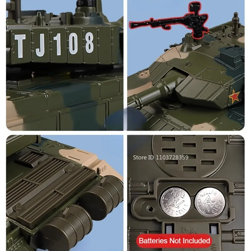 1:32 スケール合金 ZTZ-99 T99A 戦車モデルおもちゃ金属ダイキャスト軍用車両サウンドライトプルバックゴムトラック子供のためのギフト