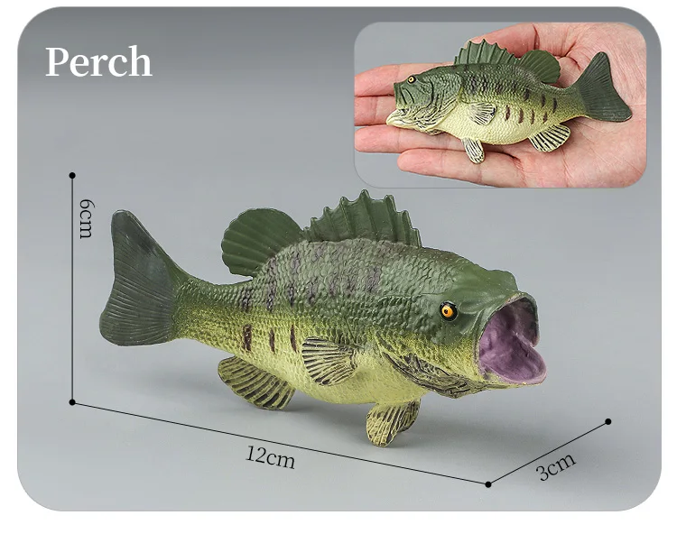 Meeresleben-Tiere-Modell, Actionfiguren-Set – Ozeanfisch, Thunfisch, Segelfisch, Bass, Zacker, Lachs, PVC, Lernspielzeug für Kinder – Detail 23