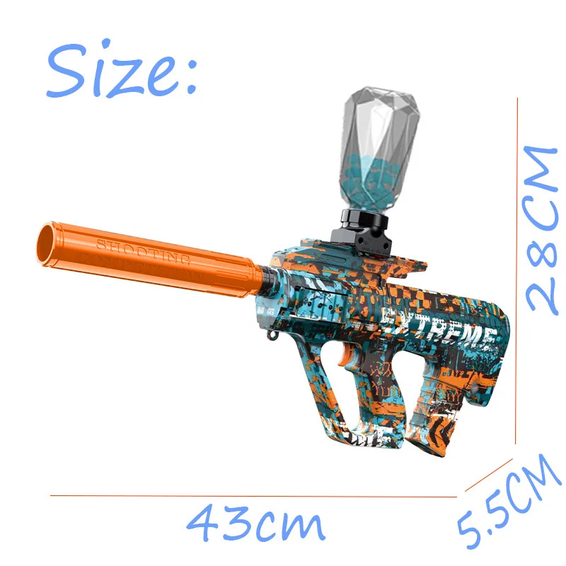 UZI Gun Toy Electric Ball Blaster Pistol Shooting Sport AUG P90 Outdoor High Speed Rechargeable Interative Game For Adult Gift