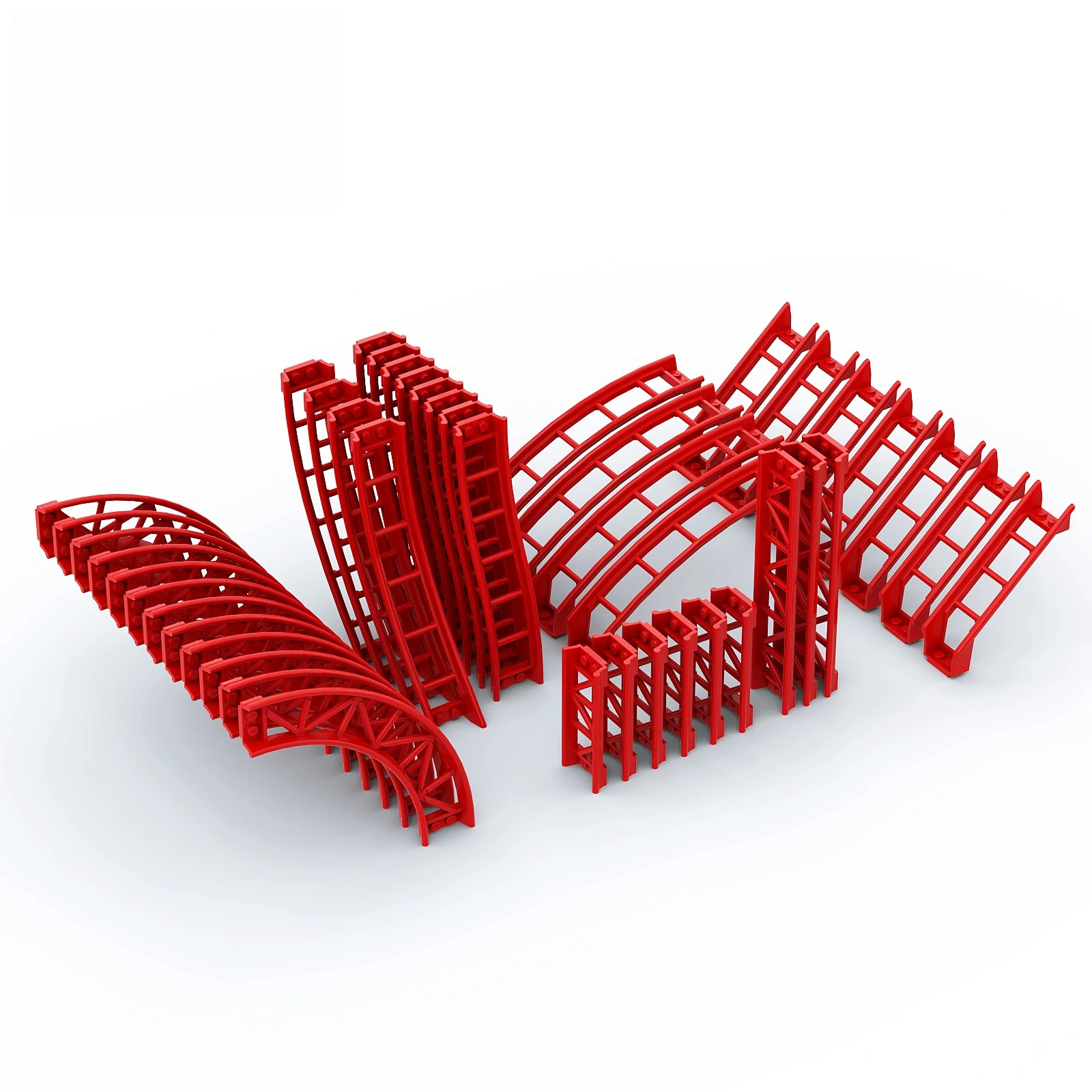 10PCS Track Roller Coaster Railway City Train Technical Part Building Blocks Gift for Kids Compatible Leduo 26022 25059 25061 image 3