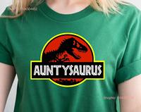 AuntySaurus T Shirt Rex Funny Aunt Dinosaur Family For long or short sleeves