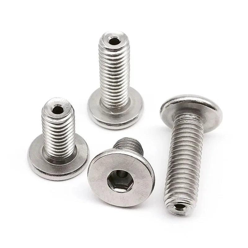 M2.5 M3 M4 M5 M6 M8 304 Stainless Steel Hollow Hole Air-out Pass Allen Hexagon Hex Socket Ultra Thin Flat Wafer Head Screw Bolt