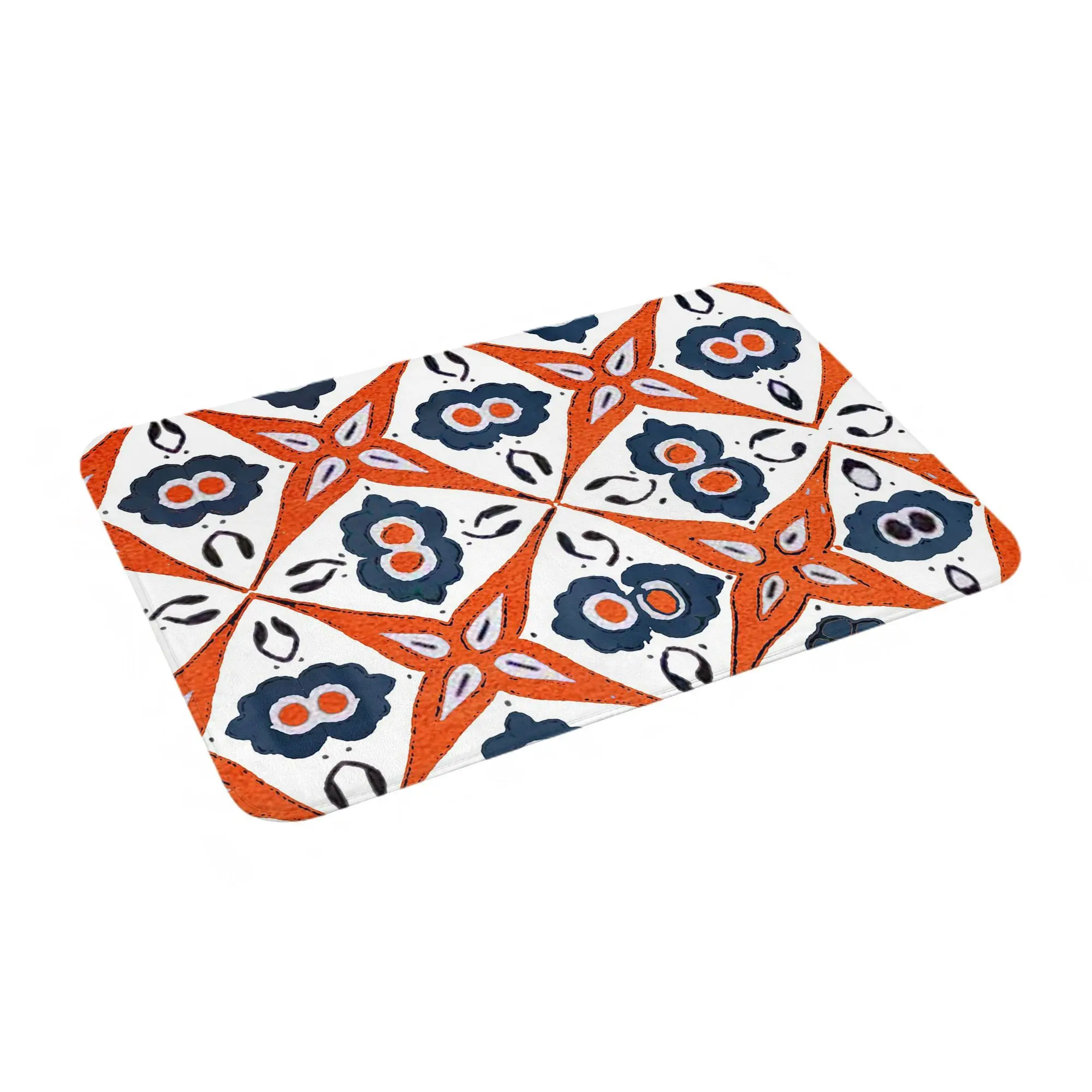 

Colorful Moroccan Kilim Boho Pillows Design Anti-slip Doormat Floor Mat for Kitchen Entrance Home Living room Footpad Mats