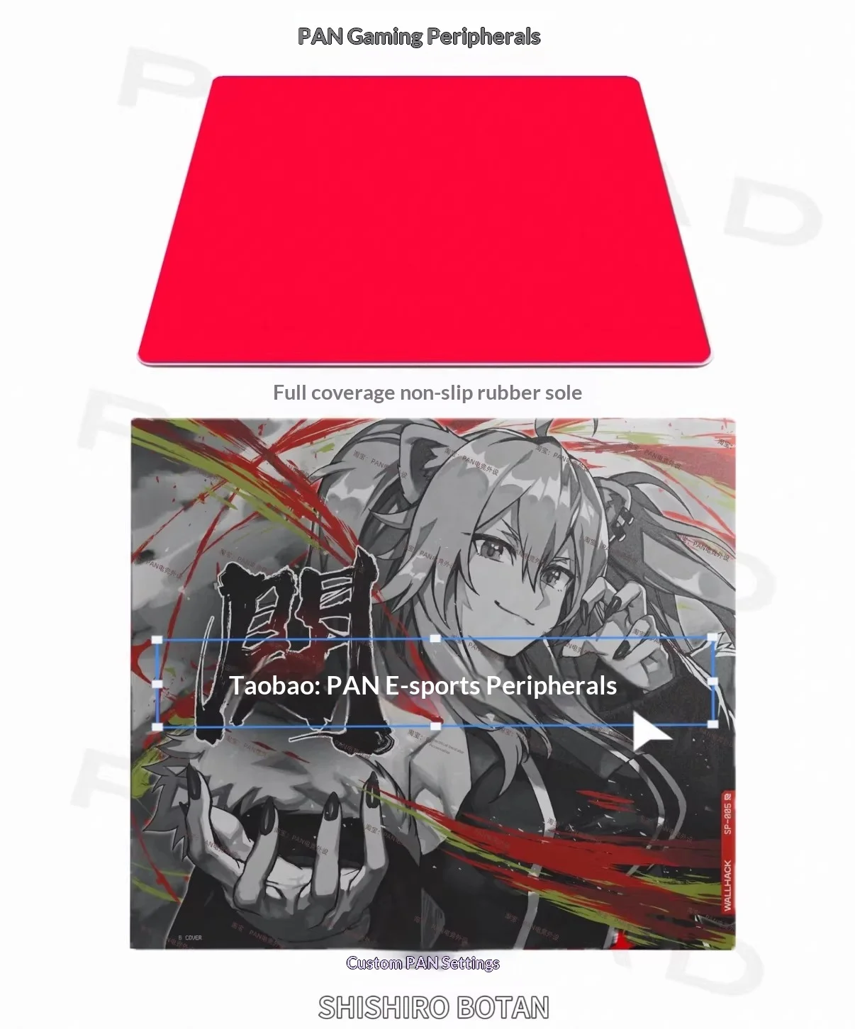 PAN Esports SHISHIRO BOTAN Glass Mousepad FPS Smooth and Speed