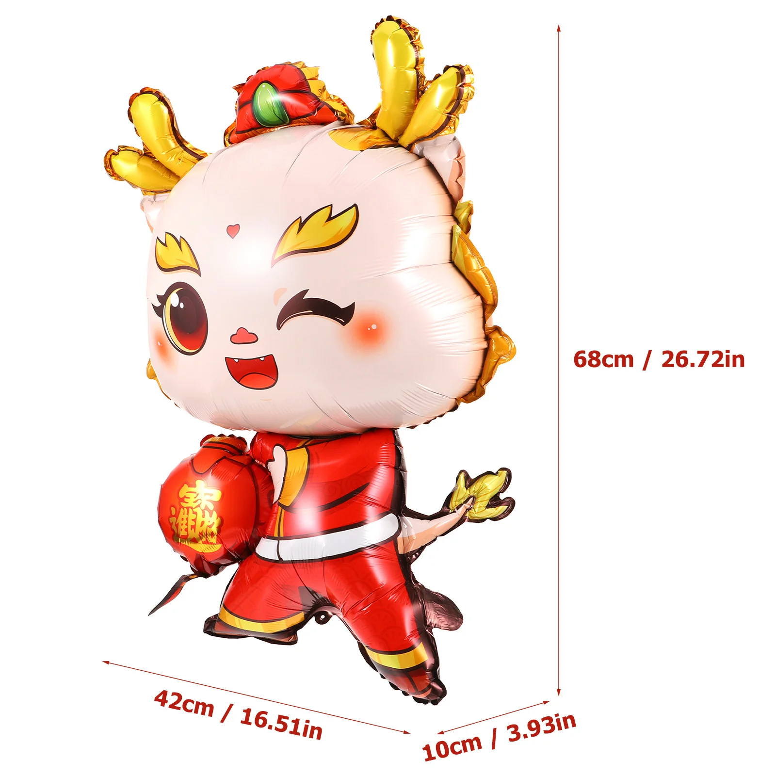 التنين 2024 الألومنيوم احباط السنة القمرية الجديدة الطرف الديكور مهرجان الربيع الصيني بالون لوازم الحفلات بالون