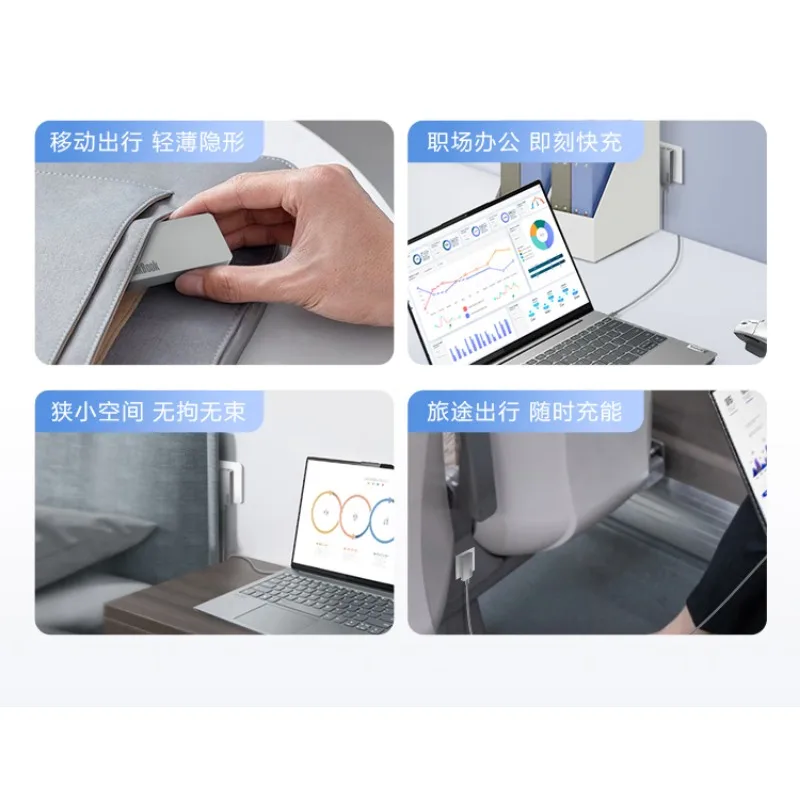 جديد لينوفو 65 واط GaN شاحن رفيع للغاية محمول نيتريد الغاليوم شحن رئيس USB-C محول PD شحن سريع بطاقة الطاقة المحمولة #6