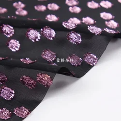 Embroidered Chiffon Fabric for Shirt Dress Clothing Fashion Designer Handmade Diy Sewing Material Cloth By The Meter