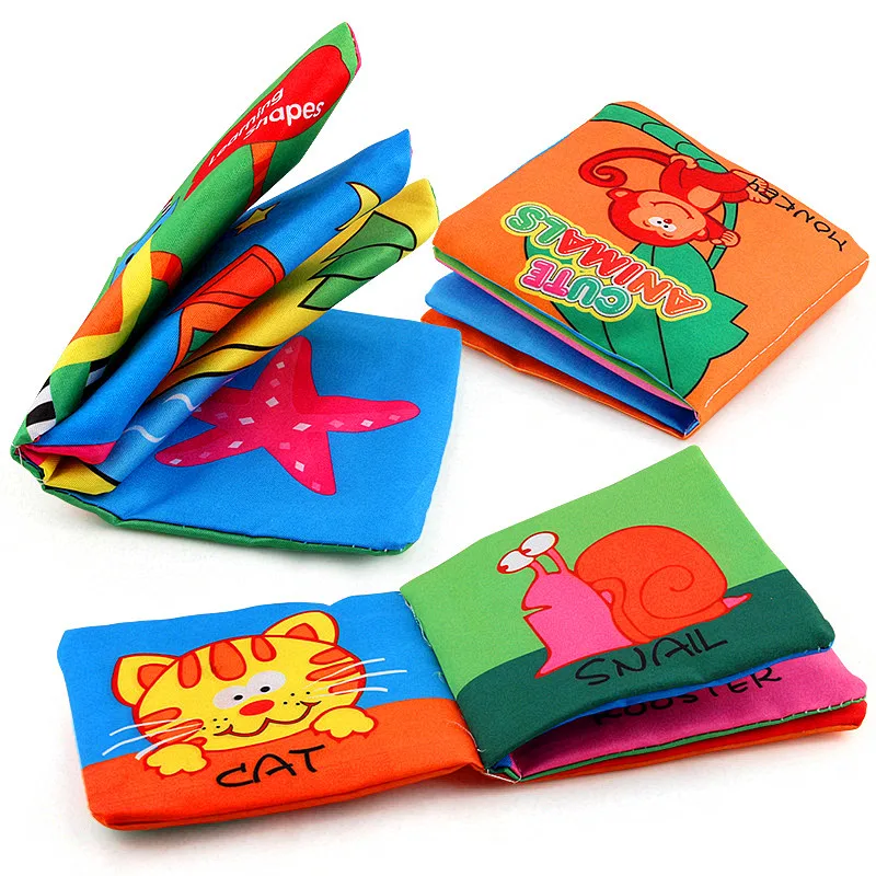 1pc Cloth Books Soft Baby Books Rustle Sound Baby Quiet Books Infant Early Learning Educational Toys 0 - 3 Years  Baby Book