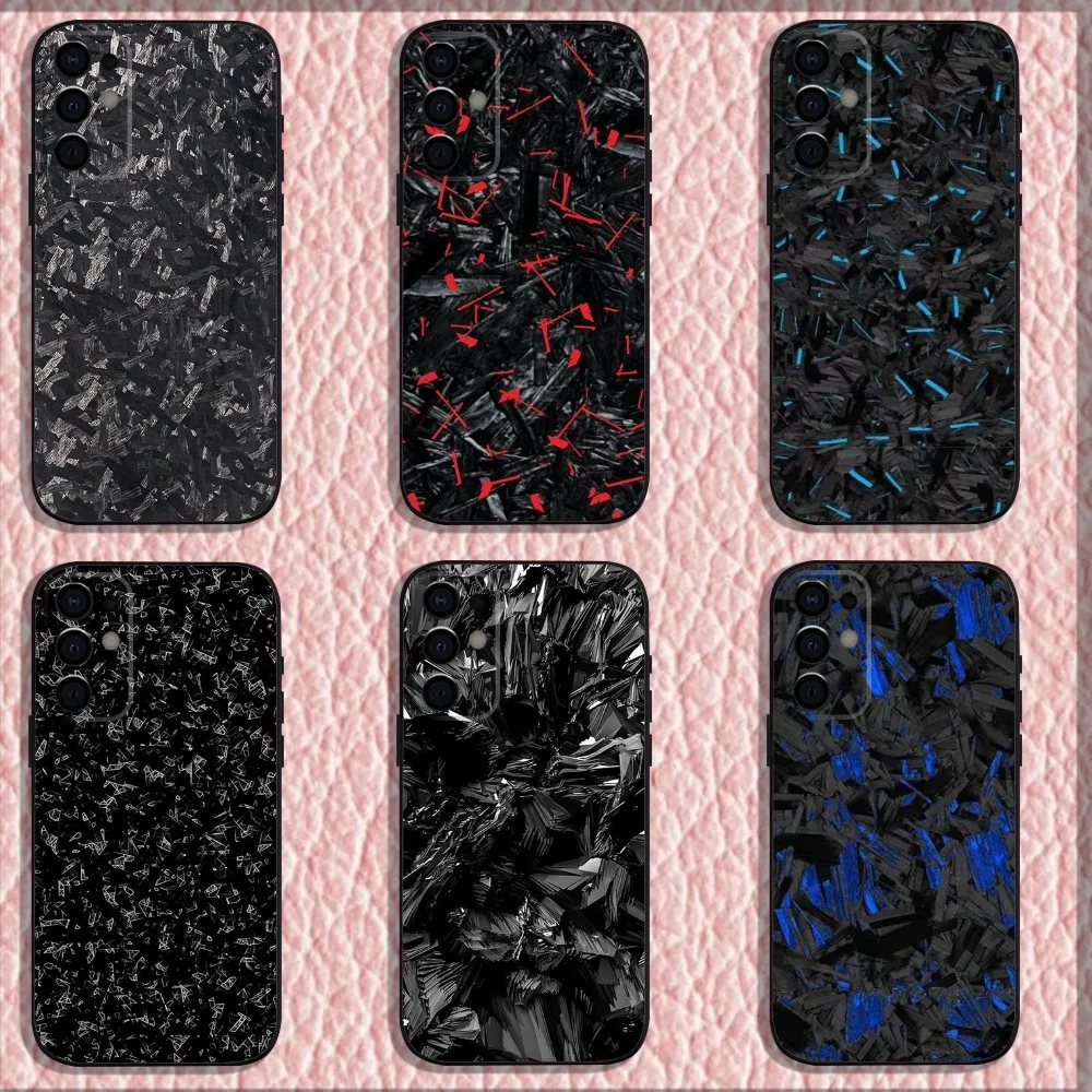 Carbon Fiber Pattern Painting Phone Case For Samsung S25,S24,S21,S22,S23,30,Ultra,S20,Plus,Fe,Lite,Note,10,9,5G Black Soft Shell