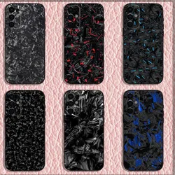 Carbon Fiber Pattern Painting Phone Case For Samsung S25,S24,S21,S22,S23,30,Ultra,S20,Plus,Fe,Lite,Note,10,9,5G Black Soft Shell