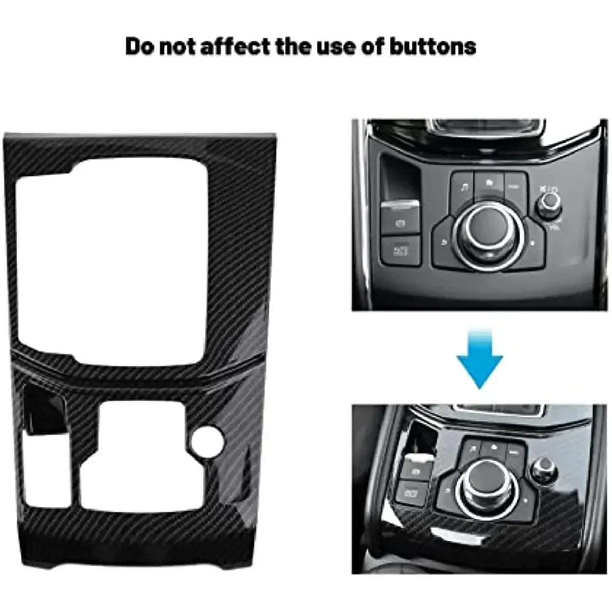 Car Center Consoles Gear Shift Panel Cover Trim for Mazda CX-5 CX5 KF Accessories 2017 2018 2019 2020 2021 2022 2023 (for LHD)