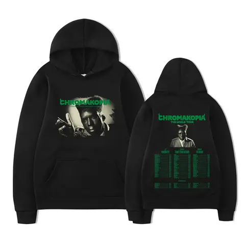 Tyler The Creator Chromakopia 앨범 까마귀 ST CHROMA 남성/여성 후드 하라주쿠 유니섹스 겨울 양털 풀오버 스웨트 빈티지
