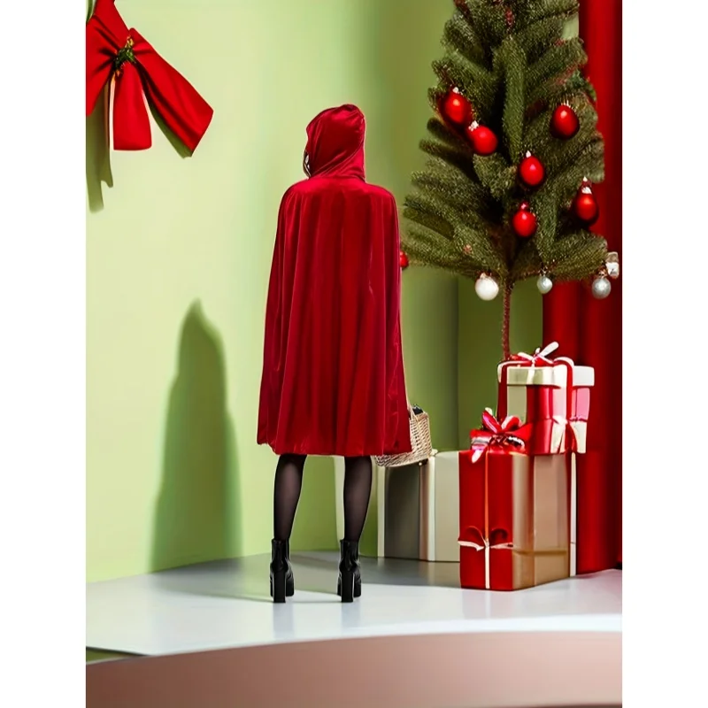 Little Red Riding Hood Modern Version of Stage Performance Clothing Shawl Adult Girls Personality Cosplay Game Uniform Costumes