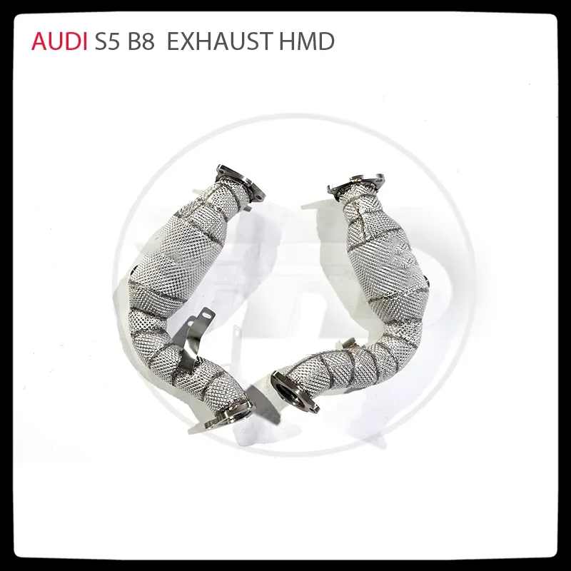 

HMD Car Accessories Exhaust System Manifold for Audi S4 S5 B8 Q5 SQ5 3.0T Catless Pipe With Catalytic Converter Header