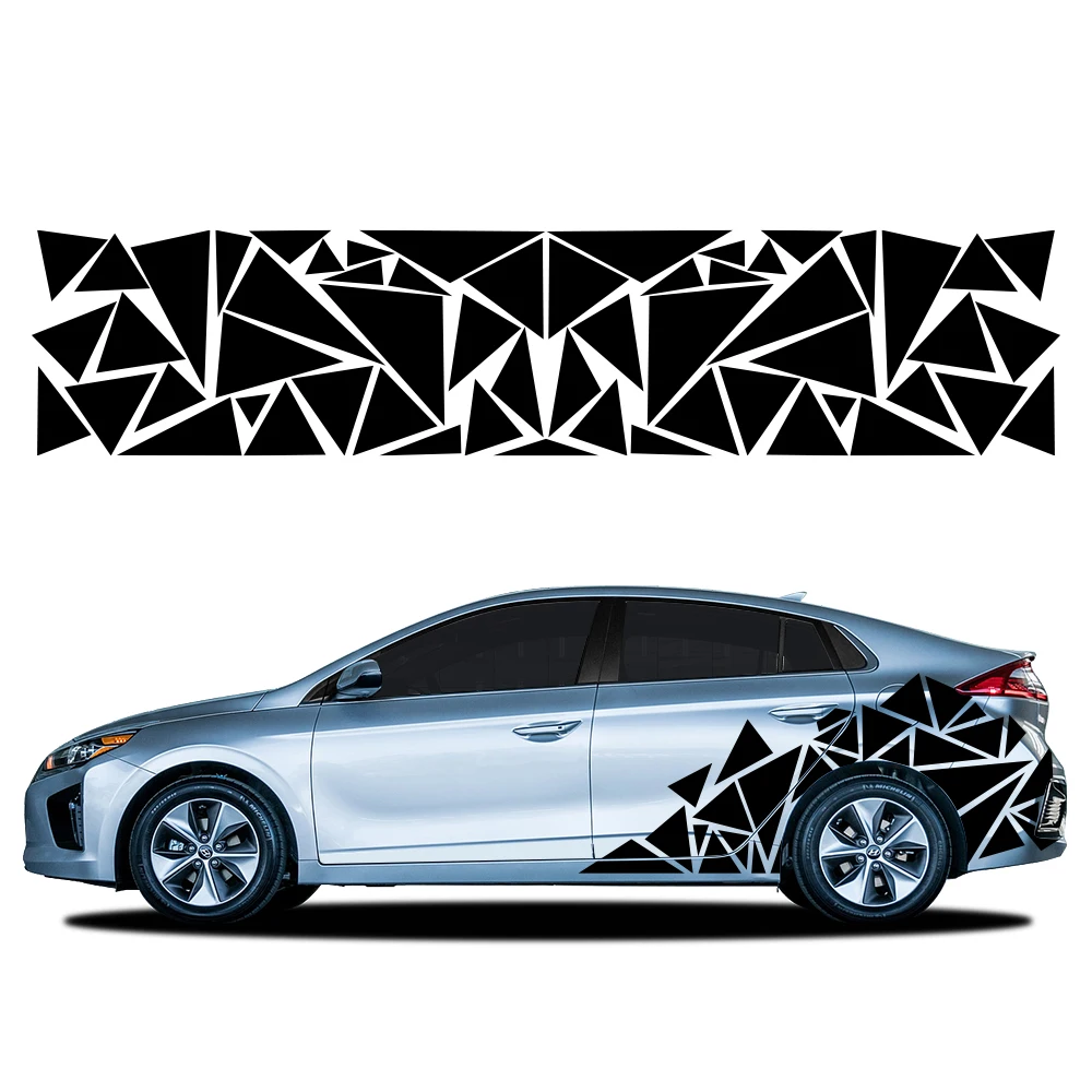 

Triangle Stickers Car Body Decoration Stickers 200x60cm DIY Car Body Sticker For Hyundai Ioniq 5 6 7 N Line 2021 2022 2023 2024