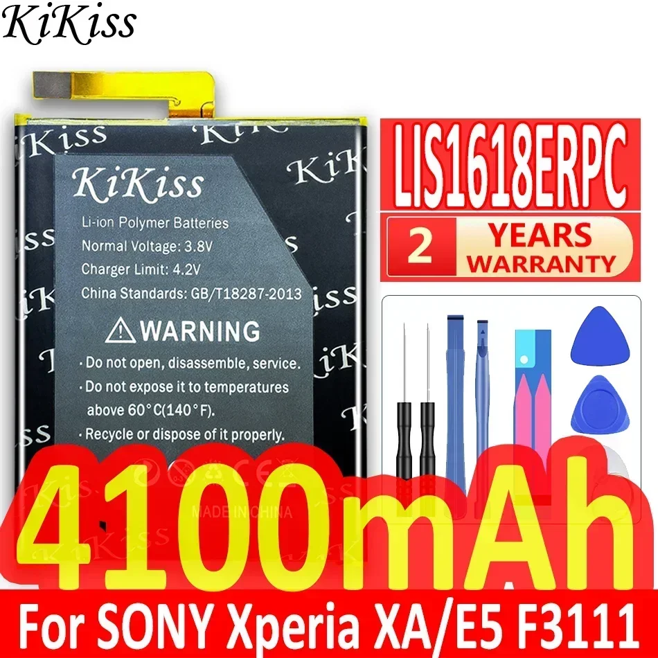 

Аккумулятор KiKiss для Sony Xperia XA F3111 F3112 E5 F3116 F3115 F3311 F3313 LIS1618ERPC, 4100 мАч