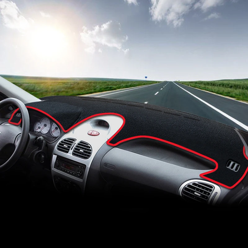 Car Dashboard Cover Avoid Light Pads Sun-shading Mats Non-Slip Carpets For Peugeot 206 206CC 206SW 2004 2005 2006 2007 2008 2
