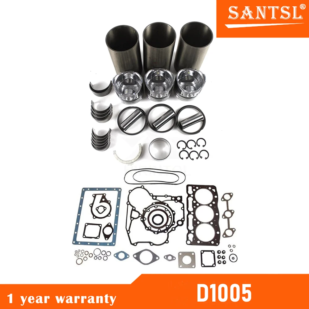 Overhaul Rebuild Kit D1005 For Kubota Engine Repair Parts Piston Gasket Bearing