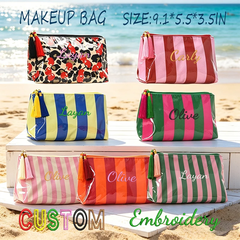 กระเป๋าคลัทช์กันน้ำลายทางปักลา - Embroidery Fonts บทวิจารณ์และราคา