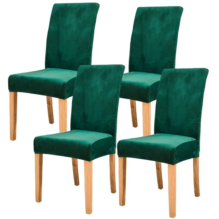 

Chair Covers for Dining Room, Soft Velvet Plush Stretch Dining Chair Slipcovers, Washable Removable Parsons Chair Protectors Set