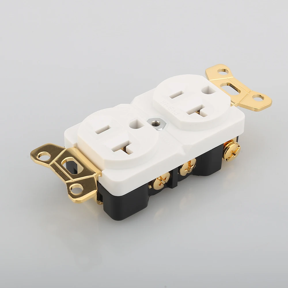 Audiocrast Hi End Beryllium ทองแดงทองแดง/โรเดียมชุบ AC 20A Power Receptacle เต้าเสียบ Power Distributor
