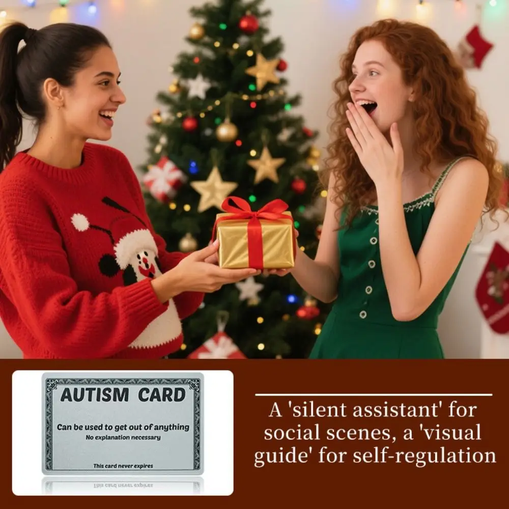 

Подарки, забавная карта с аутизмом, прочная пластиковая визитная карточка, карта с аутизмом, материал ПВХ, подарки с аутизмом для друзей