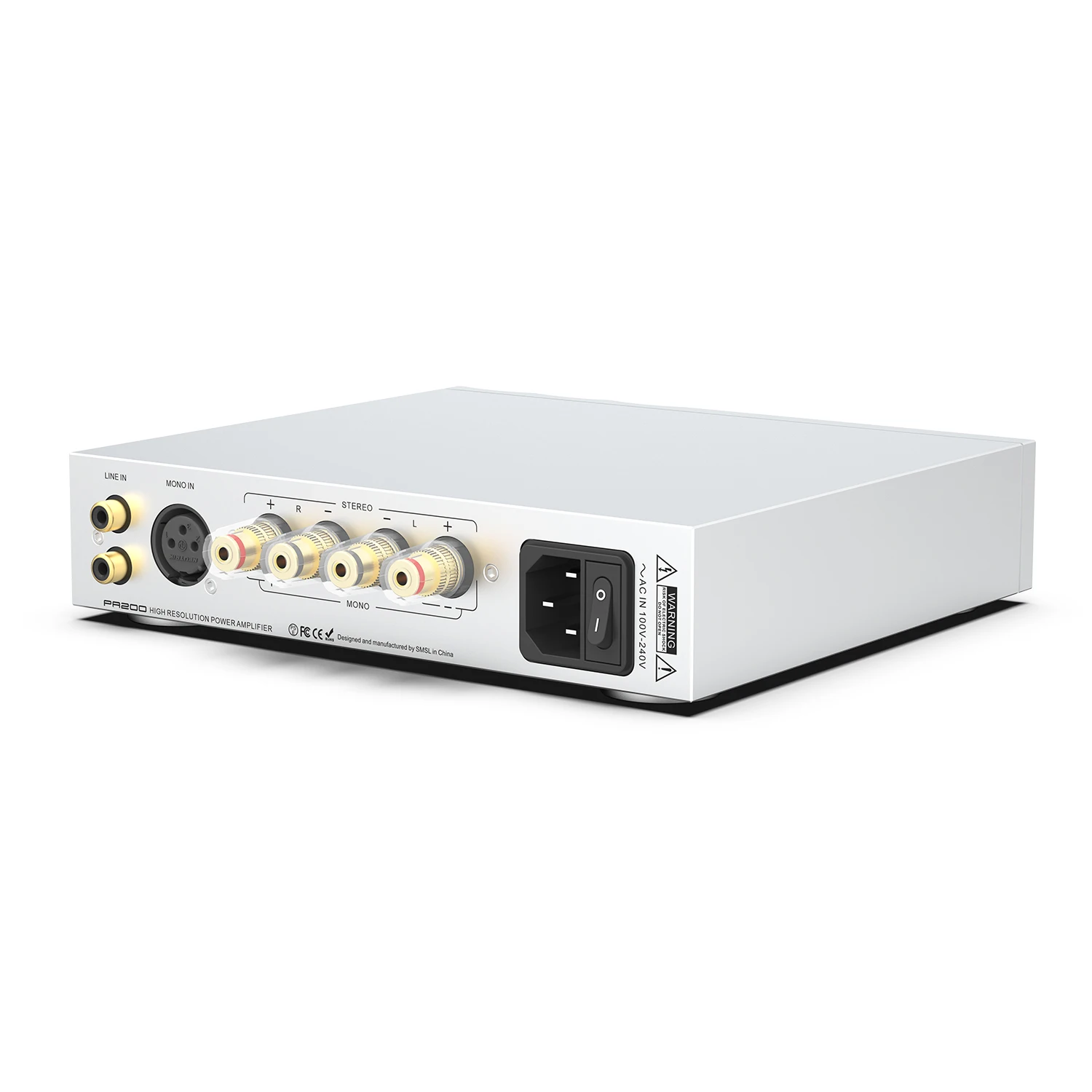 SMSL PA200 갈륨 질화물 전력 증폭기(원격 제어 고전력 400W 오디오 포함)