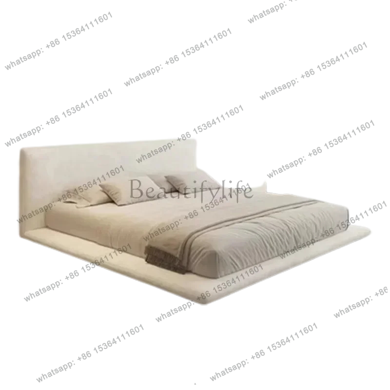 PG High End Kawaii Double Bed Soft Wood Luxury White Wooden Modern Bedroom Beds Queen Twin Upholstered Camas De Casal Furniture