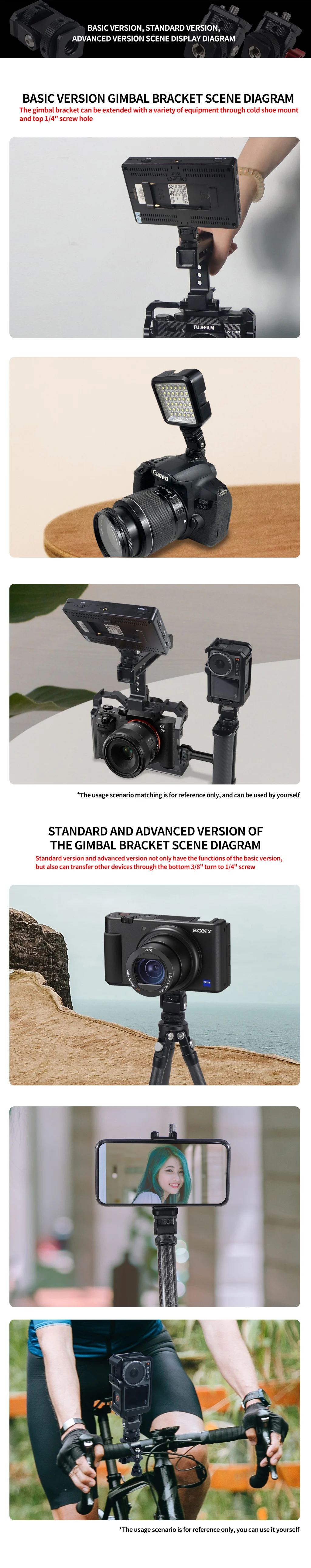 Monitor EVF Ständer Halter Kaltschuh Halterung für SLR Kamera Käfig Feld Monitor Mikrofon Blitzschuh Einstellbare Stabilisator Halterung – Detail 39