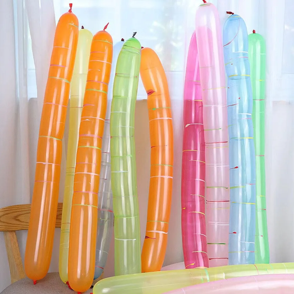 20/50/100Pcs Mixed Color Flying Rocket Balloon Thickened Kids Gifts Long Latex Rocket Balloons Squeaking Inflatable Toys