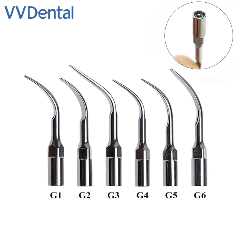 

VVDental Dental Ultrasonic Scaler Tip Scaling Tips Fit EMS Woodpecker Scaling Endo Perio Tips G1/G2/G3/G4/G5/G6/P1