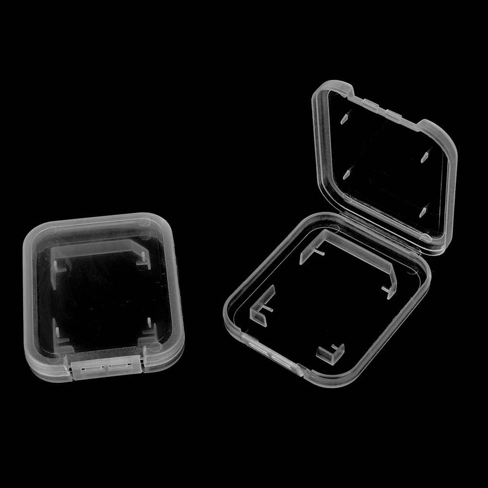 10PCS Transparent Standard SD SDHC Memory Card Case Holder Box Storage Plastic