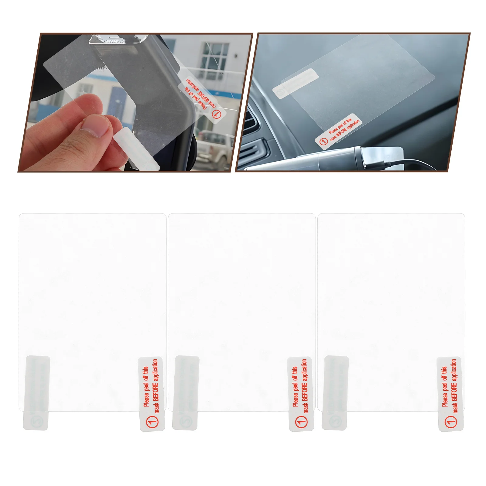 10 יחידות מדבקות אלקטרוסטטיות ברורות לחלון הרכב עמידות בטמפרטורה גבוהה סרט שקוף להגנה סטטית