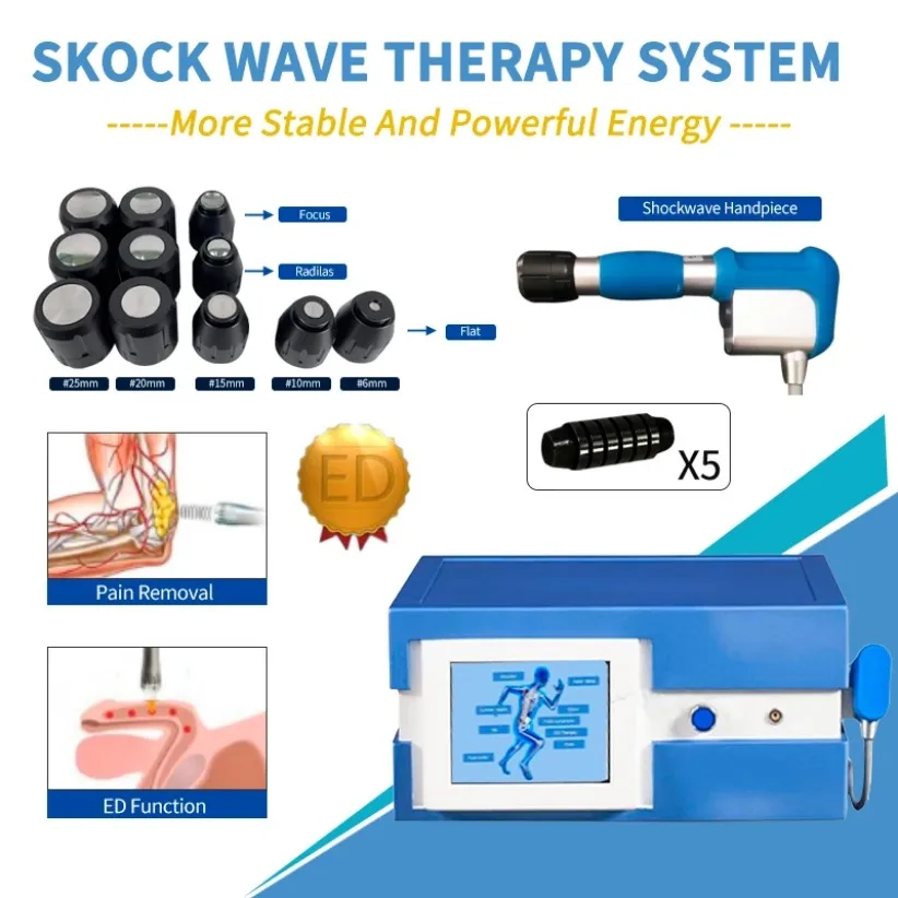 

8 Bar Step By 0.5Bar Shock Wave Shockwave Therapy For Male Erectile Dysfunction Injury Pain Relief Ed Treatment