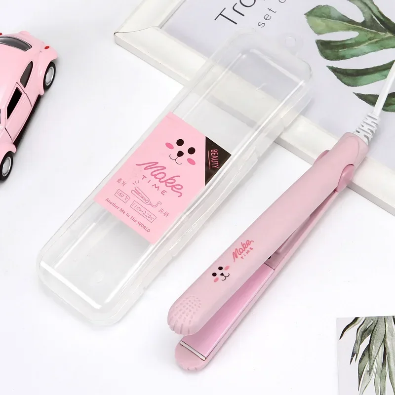 1PC Portable Mini Hair Straightener Curling Iron Ceramic Straightening Styling Tools Curling And Straightened Dual-use Splint