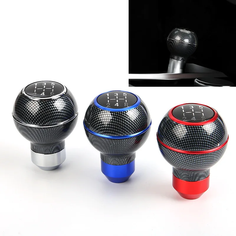 Universal 5 Speed Aluminium Car Gear Shift Knob M8 M10 M11 M12 For Manual Transmission Automatic Gear level Knob Shift Lever