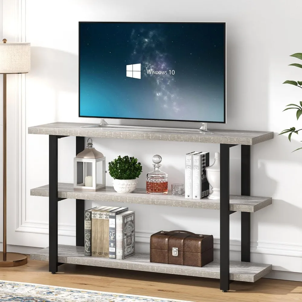 Modern Storage Console Table for Living Room, Wood Entryway Furniture with Shelves, Suitable for Hallway and Entrance Spaces