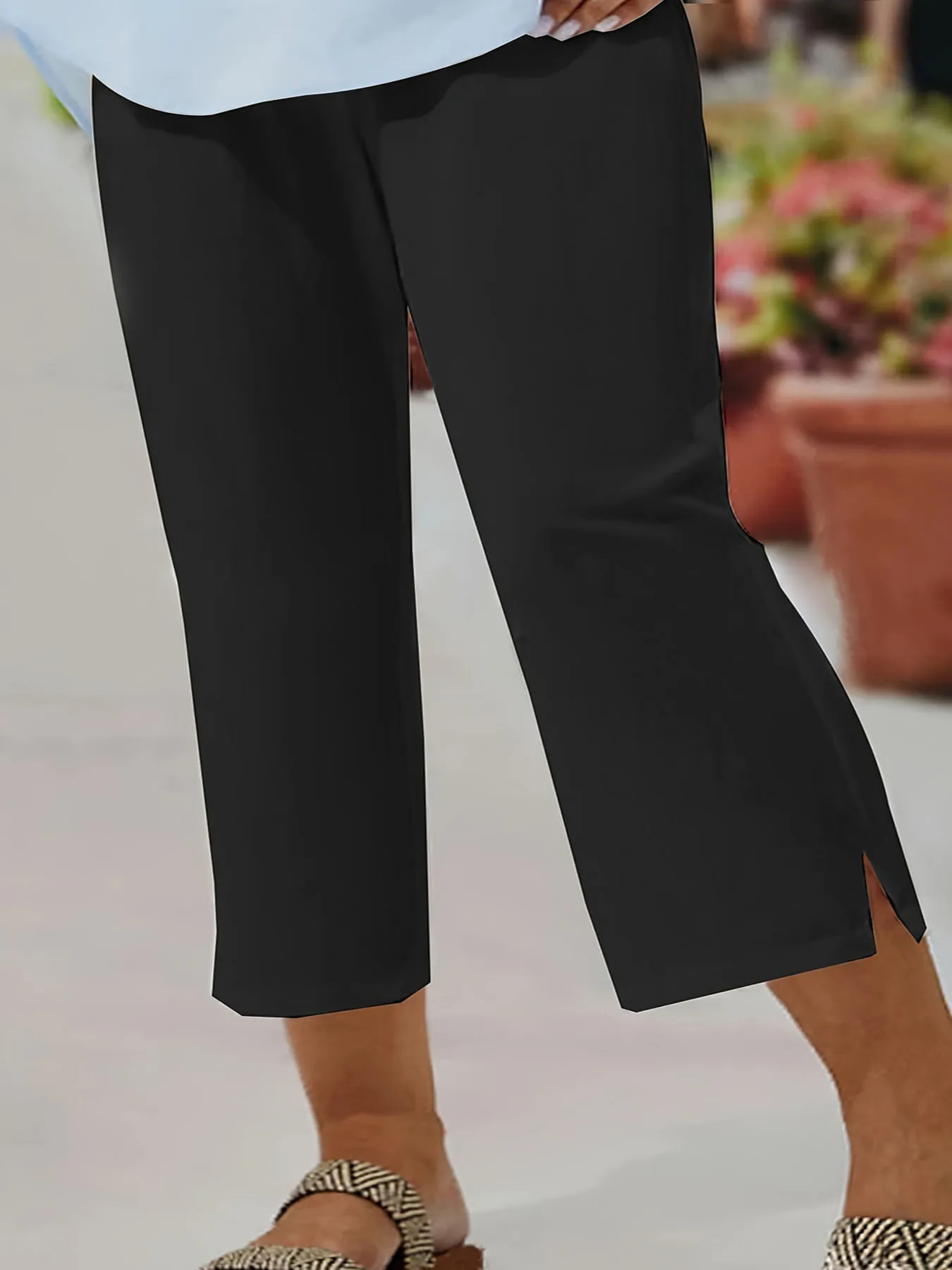 2024 letnie damskie nowe plus size dzianinowe eleganckie spodnie dresowe z rozcięciem