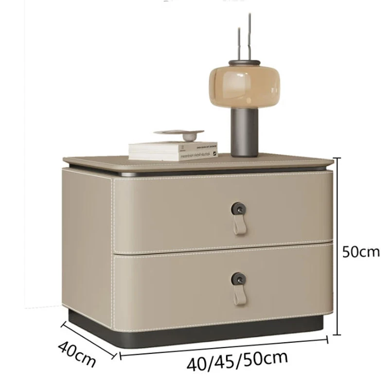 Nordic Trendy Nightstand Luxury Modern Vintage Storage Aesthetic Nightstand Display Comodino Bedroom Furniture