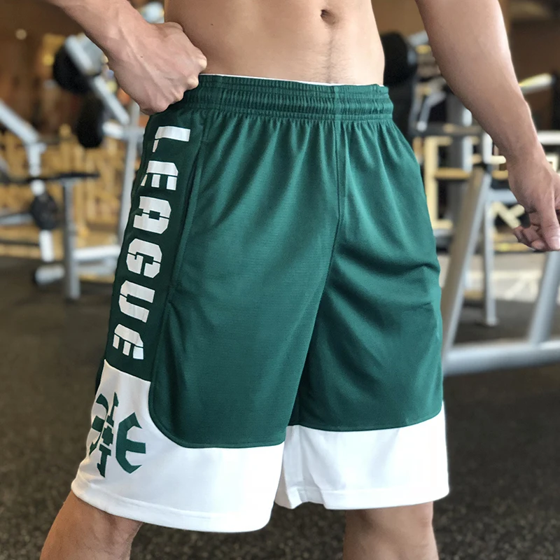 Men\'s Basketball Shorts Running Training Elastic Waist Short Letter Print Summer Sports Shorts Loosed Workout Sportwear For Man