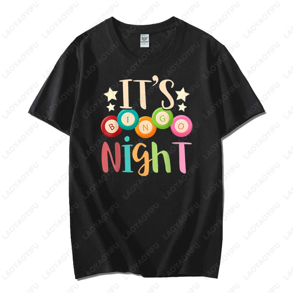Bingo Addiction Cotton Unisex T-Shirt Retro British Game Bingo Night T Shirts Funny Classic Tops for Couples & Friends Camisetas