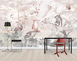 beibehang Custom Modern papier peint Bedroom Rabbit Children's Room Hotel Living Room Home Accommodation Background Wallpaper