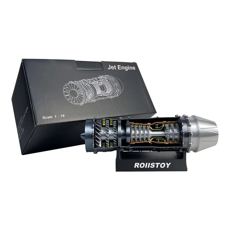 Modelo de motor de jato de combate j20 impresso em 3d, modelo de aeronave elétrica, kit de brinquedo de construção de motor turbojet