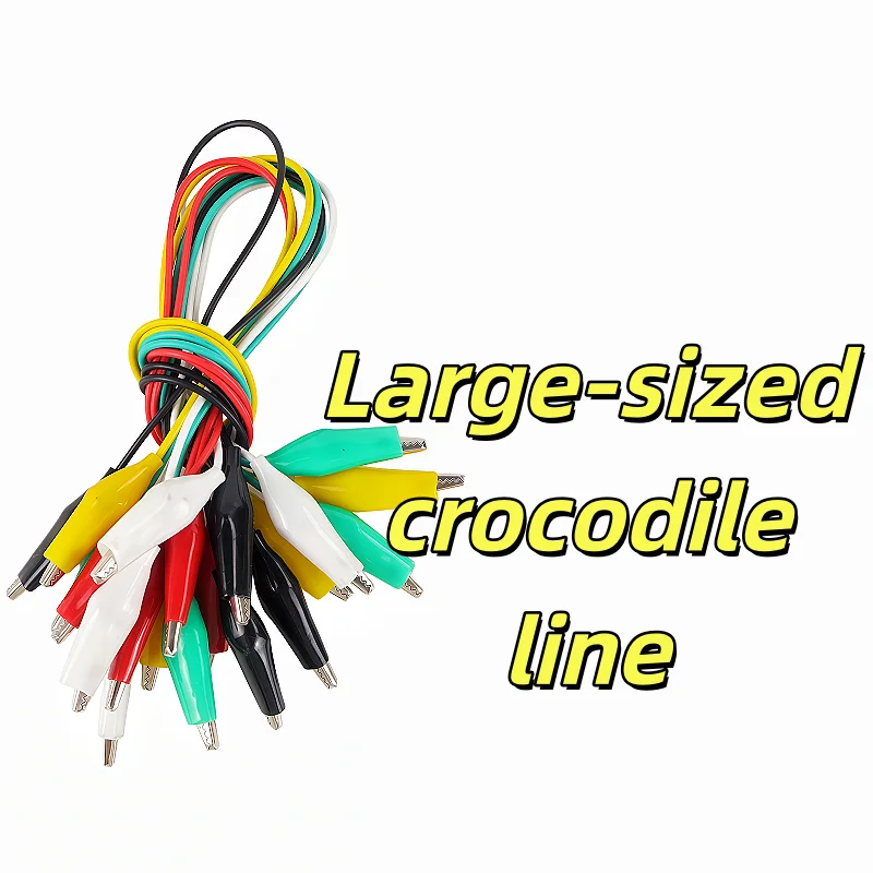 1Set / 10PCS Alligator Clips Electrical DIY Test Leads Alligator Double-ended Crocodile Clips Roach Clip Test Jumper Wire 46CM