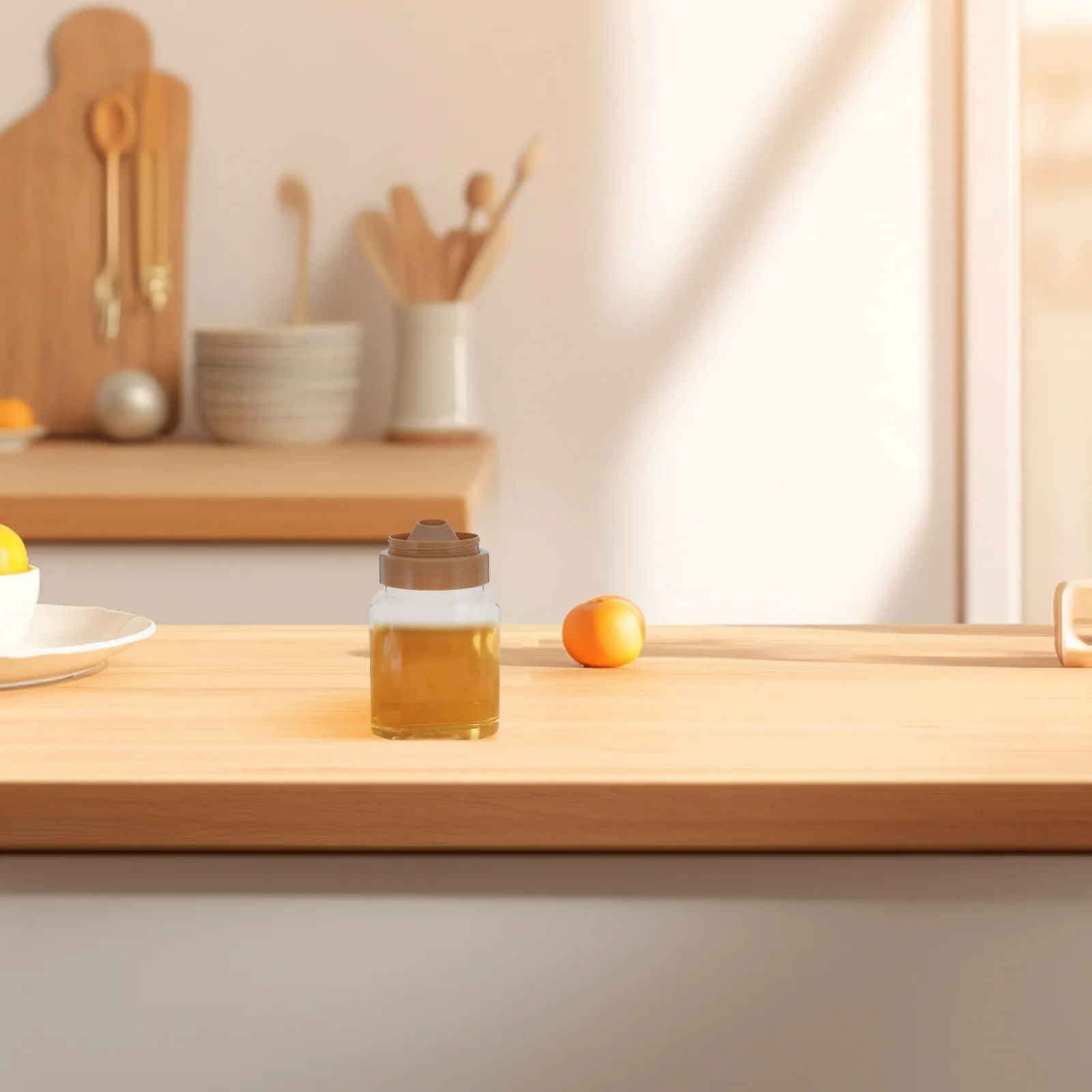 

Набор из 4 многоразовых прозрачных пластиковых банок для меда и соусов, кухонные емкости с устойчивым дном, аксессуары для пикника