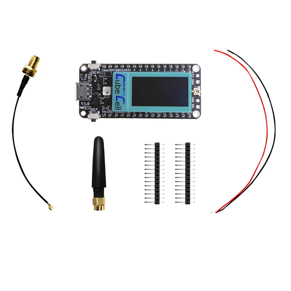 Heltec  0.96 Inch OLED CubeCell AB02 SX1262 Dev-Board 3.5uA In Deep Sleep LoRaWAN Display Perfect Compatible Arduino 2Pcs