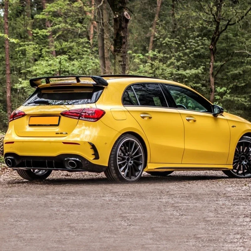 For Mercedes Benz W177 Hatchback A-Class A180 A200 A250 A260 & A45 AMG 2019 2020 ABS Plastic Black Red Color Rear Spoiler Wing