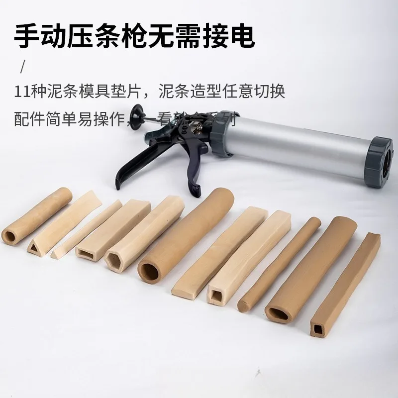 Handheld Large Mud Extruder Set Hollow Mud Rod Extruder for Extruding Multiple Clay Rods Clay Sculpture Modeling Ceramic Tools
