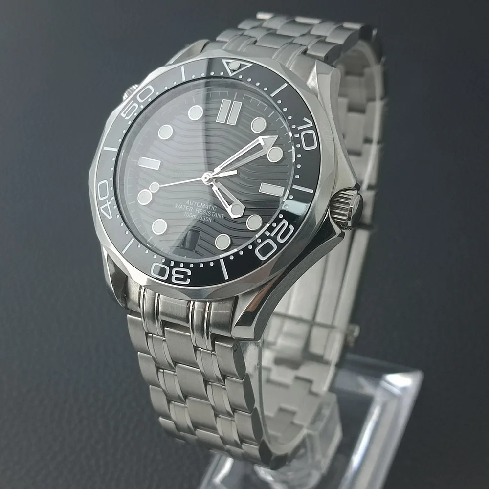 42 mm großes High-End-Herrenuhrengehäuse, geeignet für NH34/NH35/NH36-Uhrwerke, 31,5 mm Zifferblatt, 20 mm Armband, Uhrenzubehör aus Saphirglas