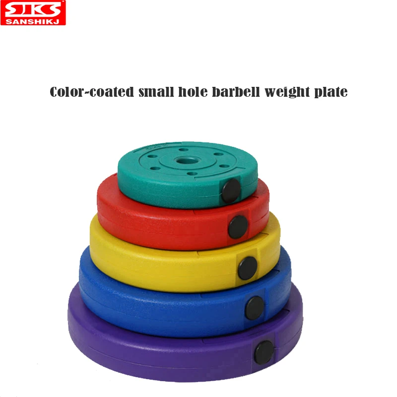 Gym Barbell Plates, 3cm Hole, Plastic Coated, Full Environmental Protection Barbell Disk, Fitness Weight Lifting Plates